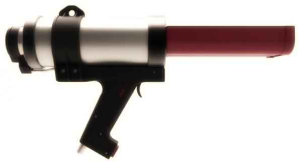 Kröger 2-K Kartuschenpistole, TS485XM, Kröger TS485X Druckluft Klebstoffpistole 380ml 10:1 Koaxial K